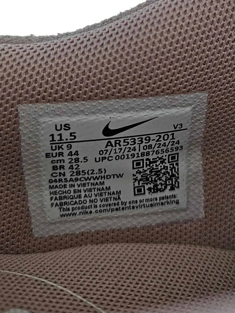 Nike Women's Air Force 1 '07 LX Sneakers, Pink Suede, Low Top, 11.5, New in Box